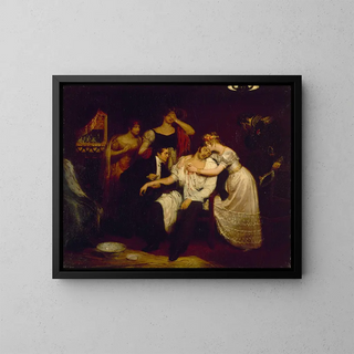 La mort du duc de Berry le 13 février 1820 à l'Académie royale de musique - Édouard Cibot — framed artwork on a wall