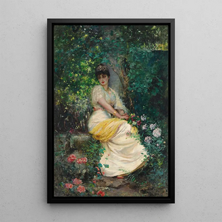 douard Frdric Wilhelm Richter - A seat in the shade.webp