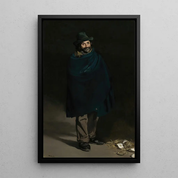 Beggar with Oysters, Philosopher - Édouard Manet — framed artwork on a wall
