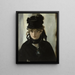 Berthe Morisot with a bouquet of violets - Édouard Manet — framed artwork on a wall