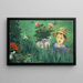 Boy among the flowers - Édouard Manet — framed artwork on a wall