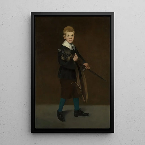Boy with Sword - Édouard Manet — framed artwork on a wall