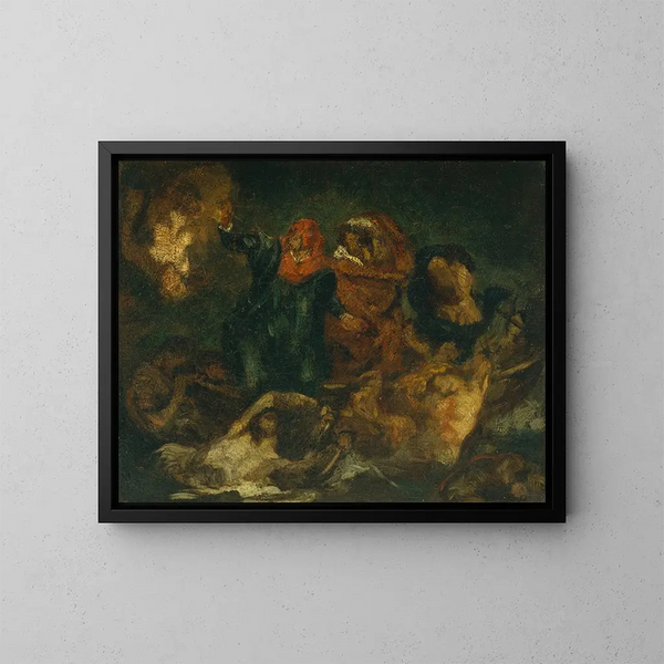 Copy after The Raft of the Medusa - Édouard Manet — framed artwork on a wall