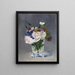 Flowers in a Crystal Vase - Édouard Manet — framed artwork on a wall