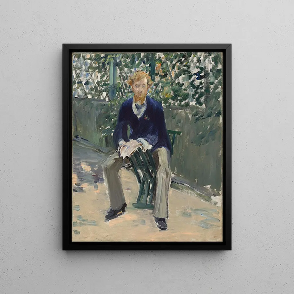 George Moore dans le jardin des artistes - Édouard Manet — framed artwork on a wall