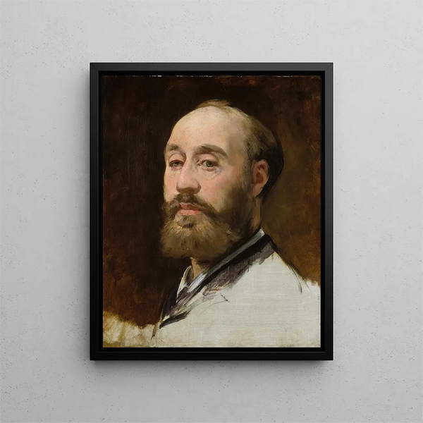 Jean-Baptiste Faure's Head 1830-1914 - Édouard Manet — framed artwork on a wall