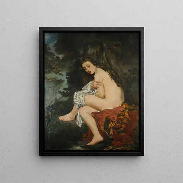 La Nymphe surprise - Édouard Manet — framed artwork on a wall