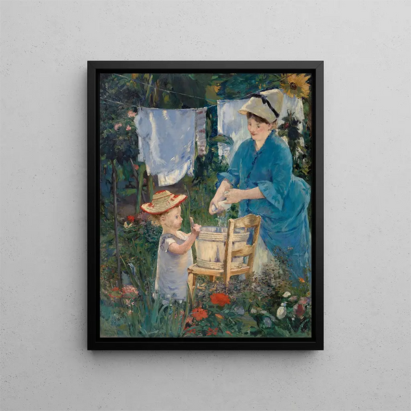 Laundry - Édouard Manet — framed artwork on a wall