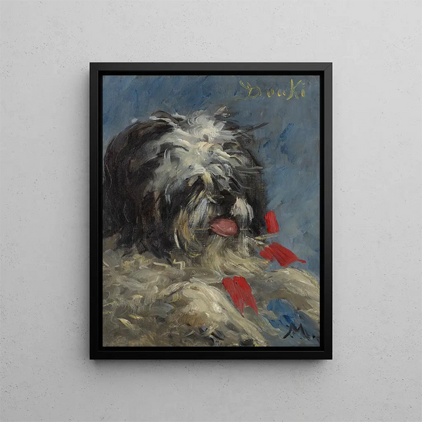 The Dog Donki - Édouard Manet — framed artwork on a wall