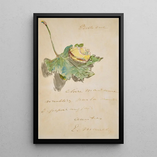 douard Manet - Letter Decorated with a Snail on a Leaf.webp