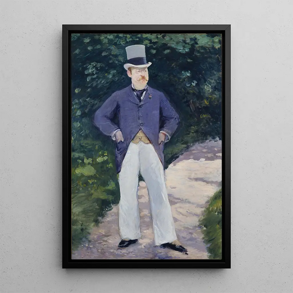 Portrait of Mr. Brun - Édouard Manet — framed artwork on a wall