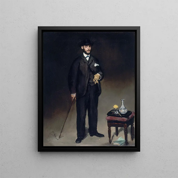 Portrait of Théodore Duret - Édouard Manet — framed artwork on a wall