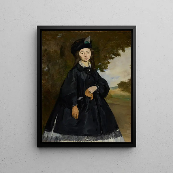 Portrait of Madame Brunet - Édouard Manet — framed artwork on a wall