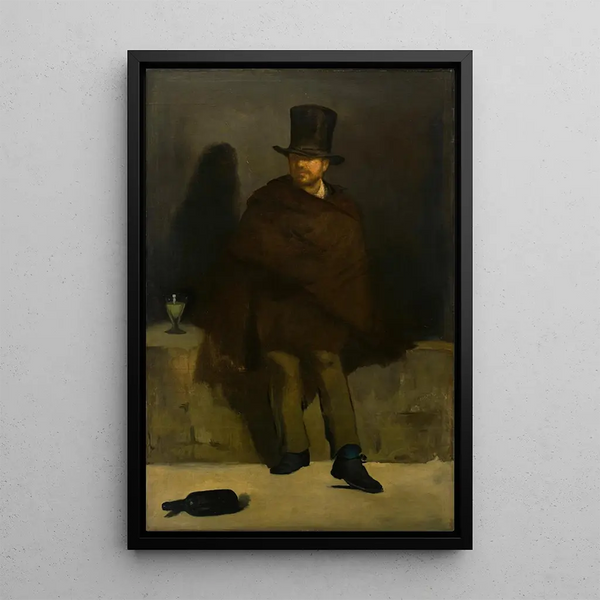 The absinthe drinker - Édouard Manet — framed artwork on a wall