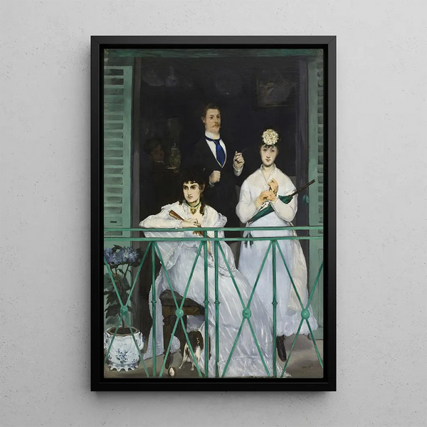 The Balcony - Édouard Manet — framed artwork on a wall