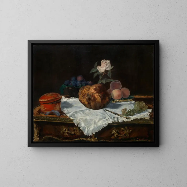 La brioche - Édouard Manet — framed artwork on a wall