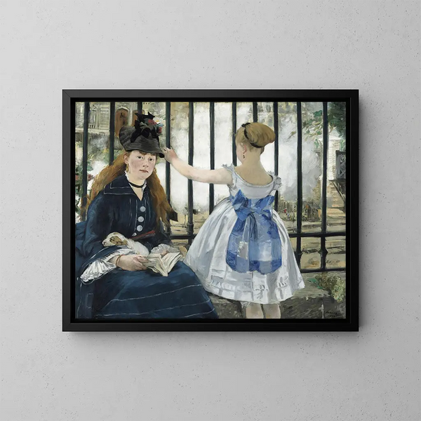 The Railway - Édouard Manet — framed artwork on a wall