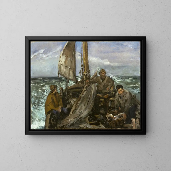 Les Travailleurs de la mer - Édouard Manet — framed artwork on a wall