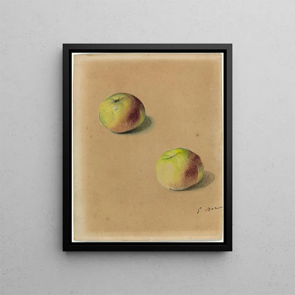 Two Apples - Édouard Manet — framed artwork on a wall