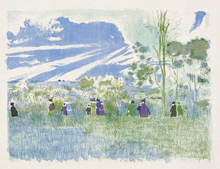 Through the fields, plate three of Landscapes and Interiors - Édouard Vuillard — artwork view