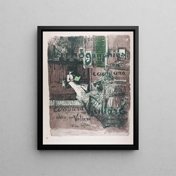 Cover art for Landscapes and interiors - Édouard Vuillard — framed artwork on a wall
