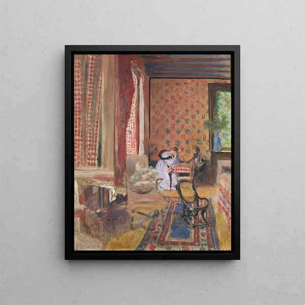 Au jeu de société - Édouard Vuillard — framed artwork on a wall