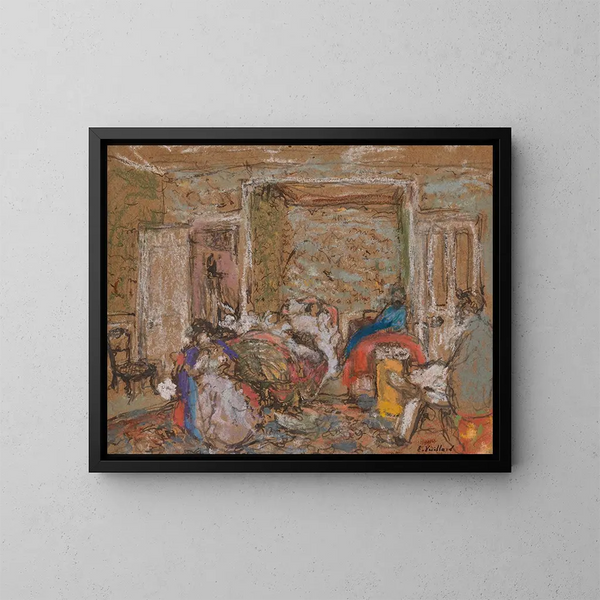 Chambre Amfrville, Madame Hessel souffrante - Édouard Vuillard — framed artwork on a wall