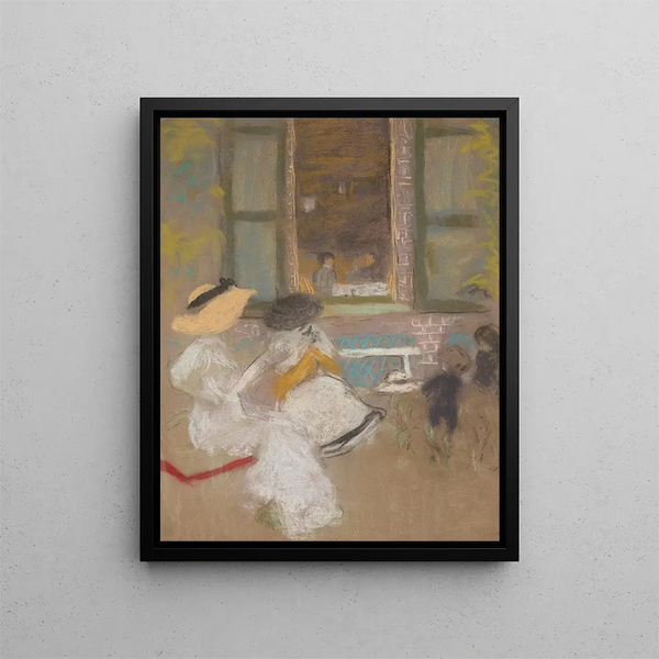 in front of the pavilions - Édouard Vuillard — framed artwork on a wall