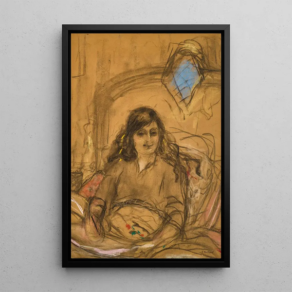 Study for the portrait of Countess Anna de Noailles - Édouard Vuillard — framed artwork on a wall