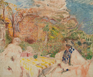 Women and child at the Clos by Cézanne - Édouard Vuillard — artwork view