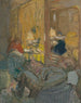 Interior painting with three characters - Édouard Vuillard — artwork view