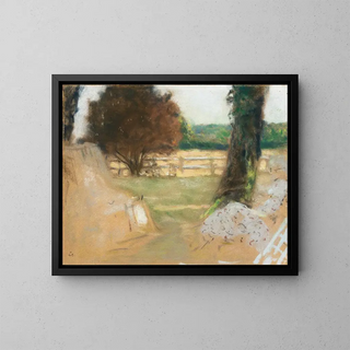 La Barrière blanche aux Clayes - Édouard Vuillard — framed artwork on a wall