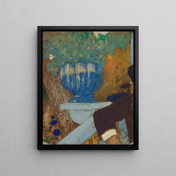 La Coupe bleue - Édouard Vuillard — framed artwork on a wall