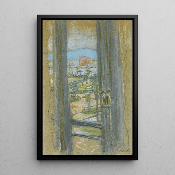 La fenêtre à Cannes - Édouard Vuillard — framed artwork on a wall