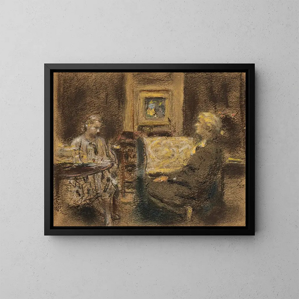 La Lionne d'histoire - Édouard Vuillard — framed artwork on a wall