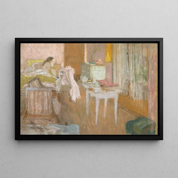 The Pink Room - Édouard Vuillard — framed artwork on a wall