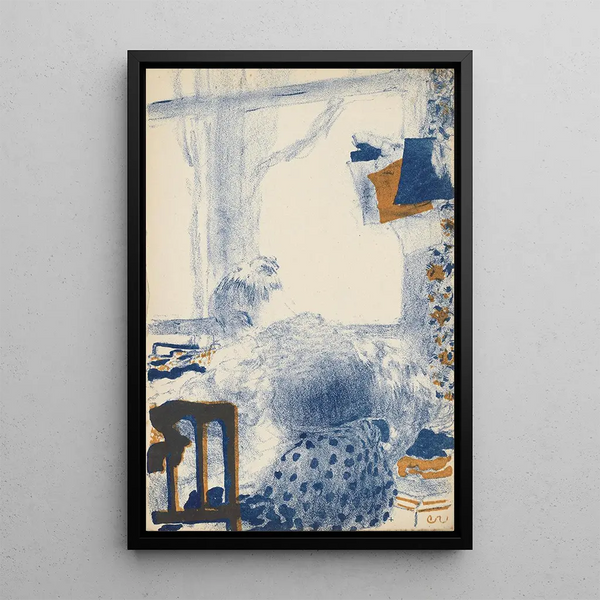 The Seamstress - Édouard Vuillard — framed artwork on a wall