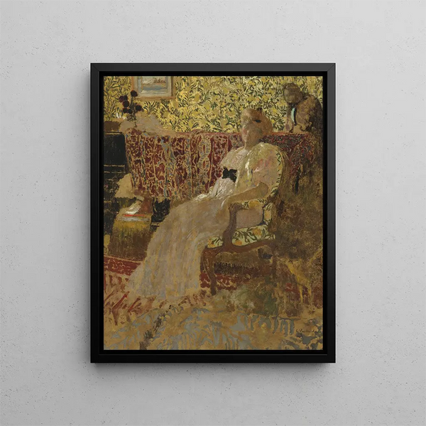 La femme au fauteuil Misia et Thadée Natanson - Édouard Vuillard — framed artwork on a wall