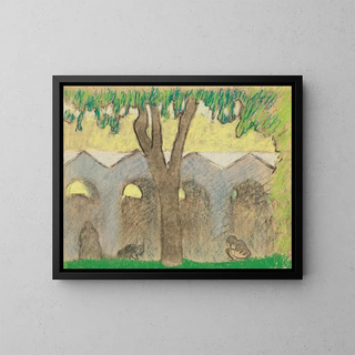 Le square Louis XVI - Édouard Vuillard — framed artwork on a wall