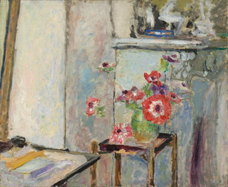 Les Anémones sur une petite table - Édouard Vuillard | Painting — artwork view