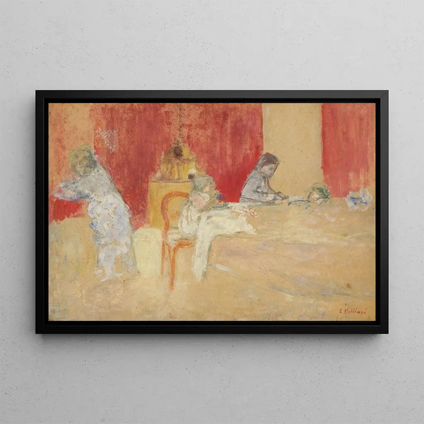 Table des Enfants Roussel - Édouard Vuillard — framed artwork on a wall