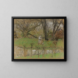 The pond in front of the castle - Édouard Vuillard — framed artwork on a wall