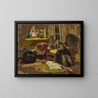 Madame Fontaine inclinée - Édouard Vuillard — framed artwork on a wall