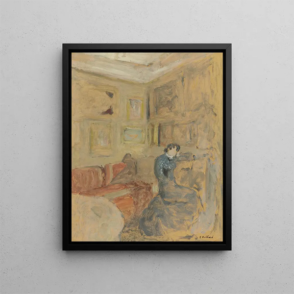 Madame Hessel dans son petit salon - Édouard Vuillard — framed artwork on a wall
