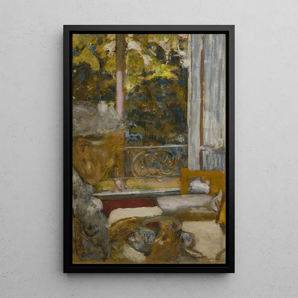 Madame Vuillard at Breakfast The Toquade - Édouard Vuillard — framed artwork on a wall