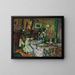 Marcelle Aron in the dining room at Château Rouge - Édouard Vuillard — framed artwork on a wall