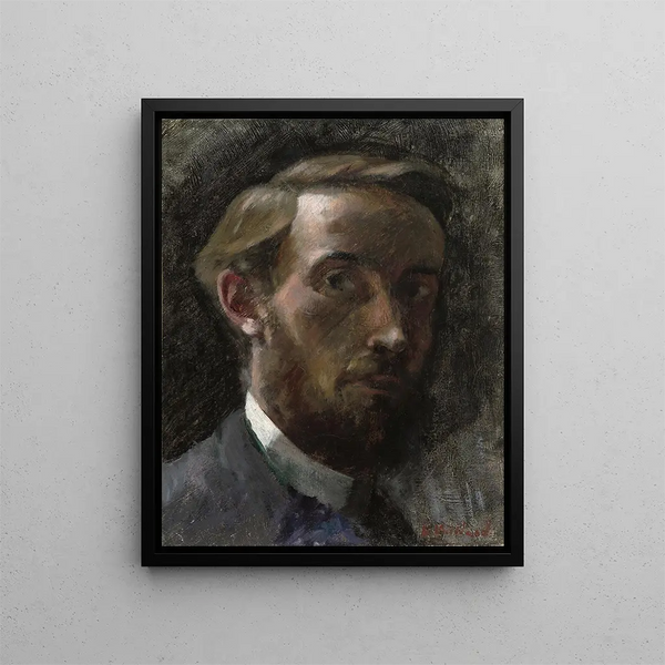 Self-portrait at 21 - Édouard Vuillard — framed artwork on a wall