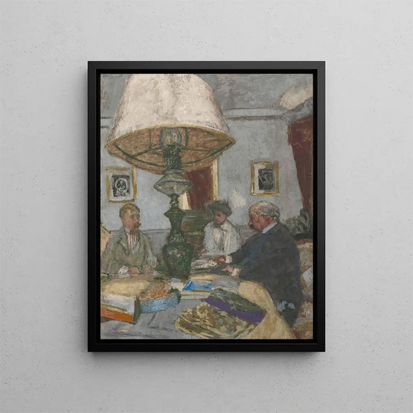 Under the Large Lamp Saint-Jacut - Édouard Vuillard — framed artwork on a wall