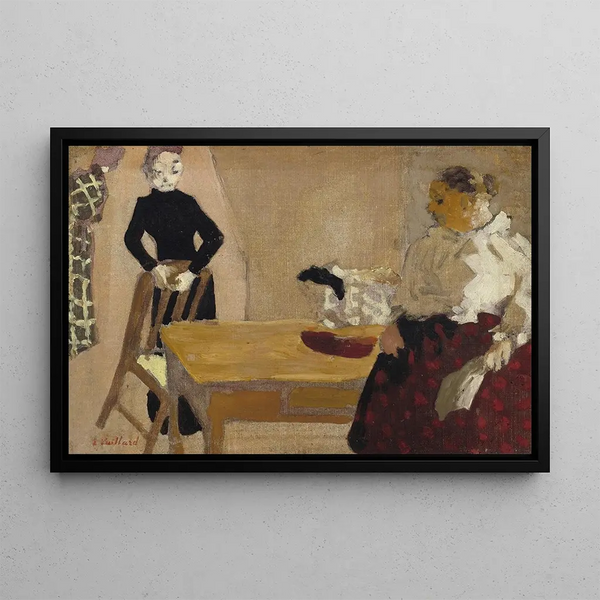 La Conversation - Édouard Vuillard — framed artwork on a wall