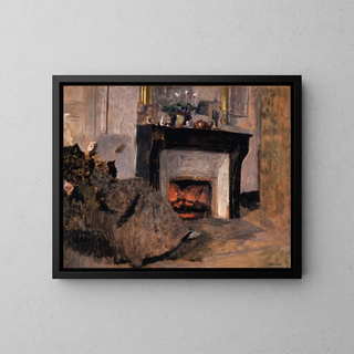 La Cheminée - Édouard Vuillard — framed artwork on a wall